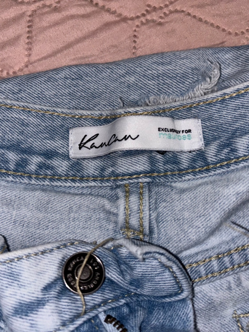 KanCan Light Blue Distressed Boyfriend Jeans - Picture 3 of 6